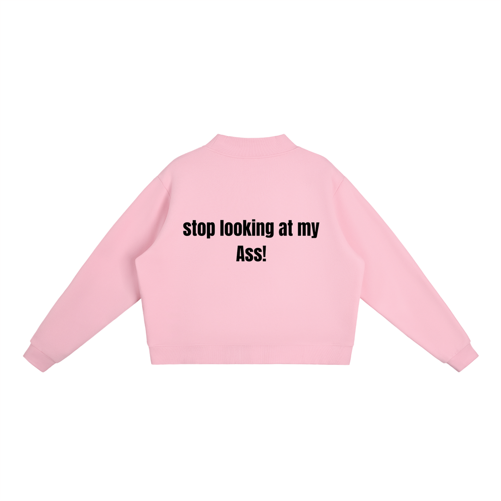 Essential Fleece Mock-Neck Crew Sweatshirt